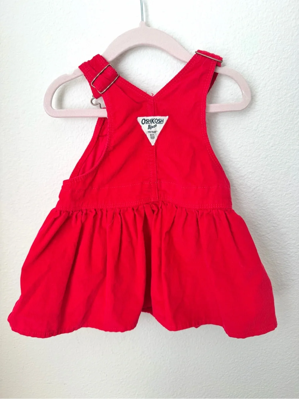OshKosh Red Corduroy Ruffle Dress